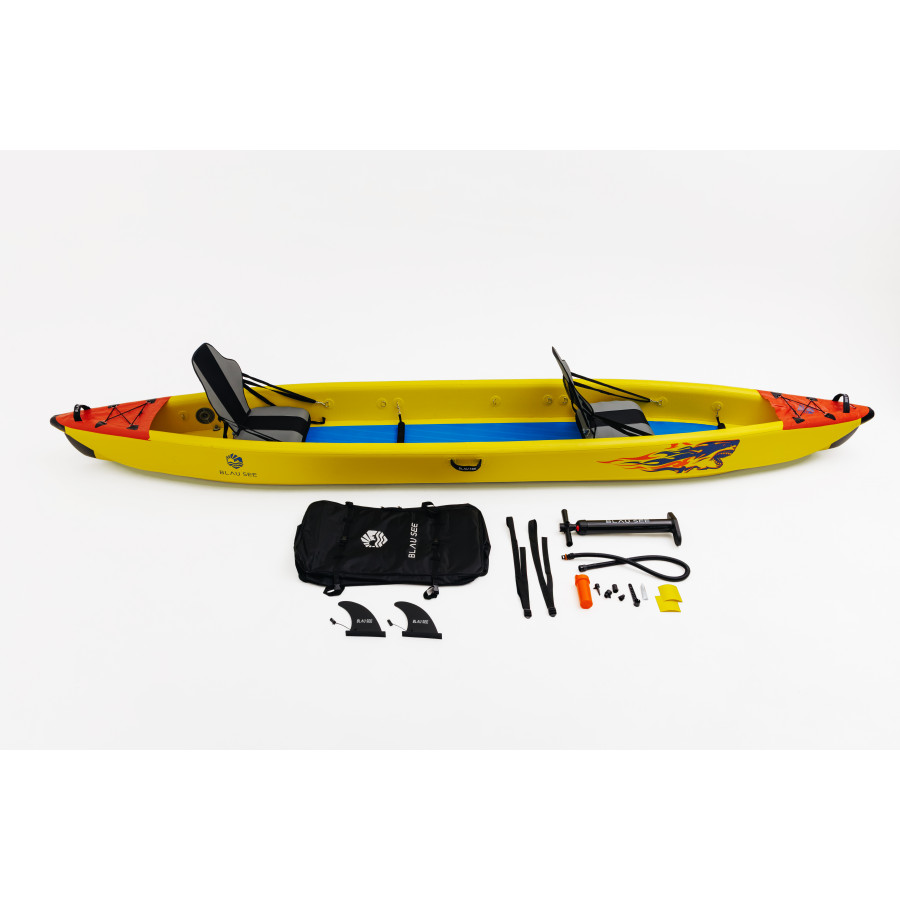 Надувной каяк двухместный Blau See Shark-2 Expedition